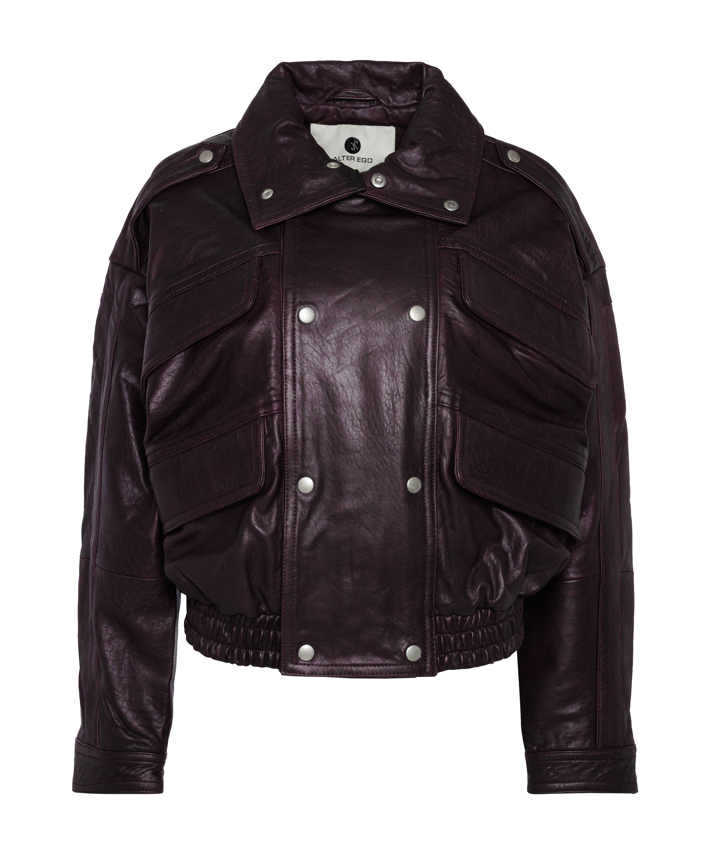 Dames leren jas bordeaux