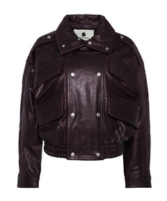 Dames leren jas bordeaux