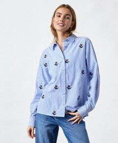 Dames blouse blauw