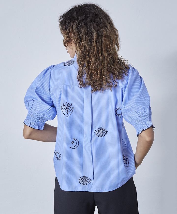 Blouse blauw