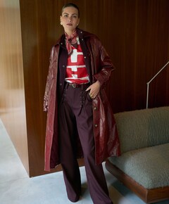 LunaCC Eyelet Wide LL broek bordeaux