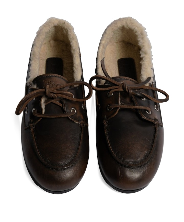 dames mocassins bruin