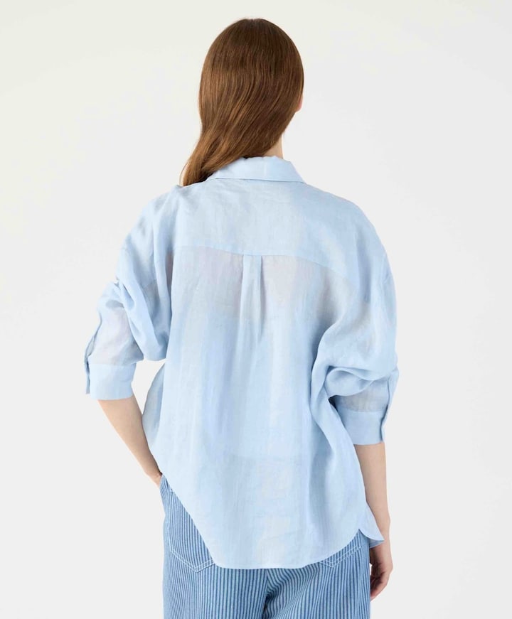 Dames blouse blauw