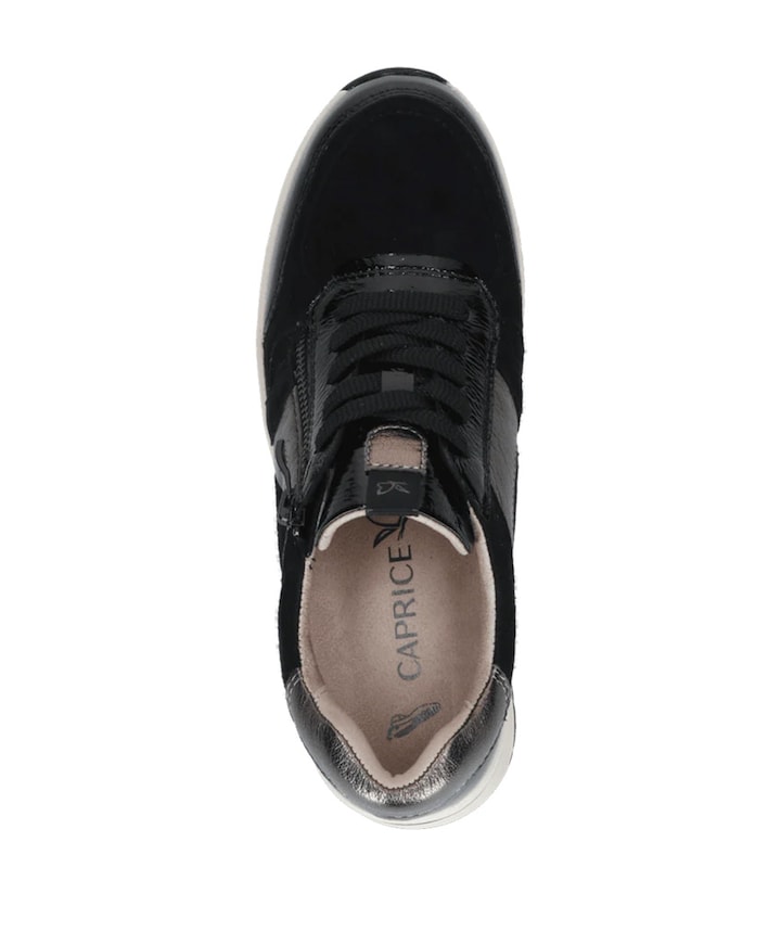 Lace-up dames sneakers zwart