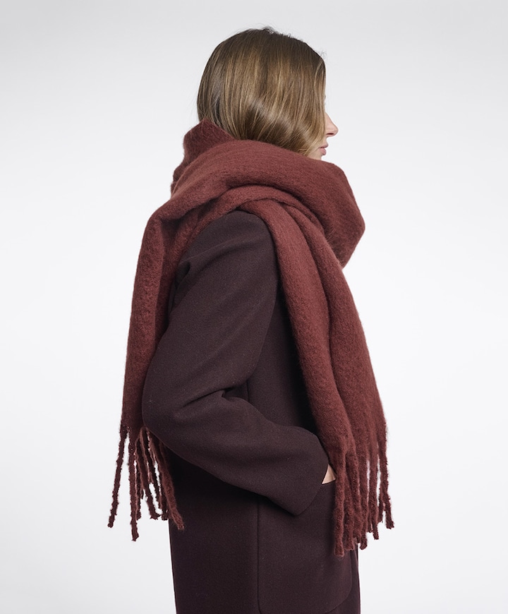 Dames sjaal bordeaux