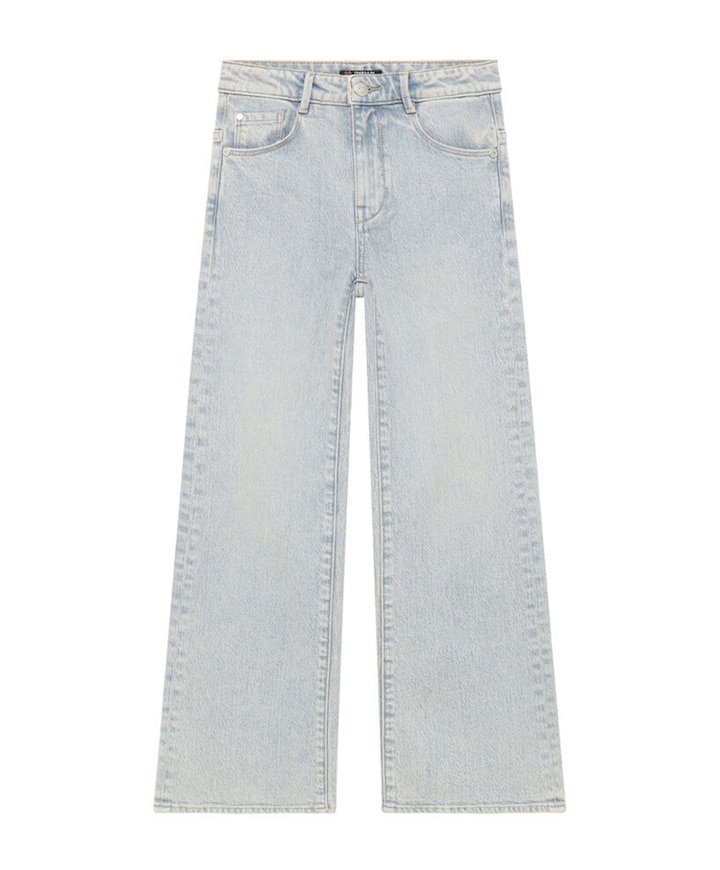 Wide Fit Washed meisjes jeans blauw