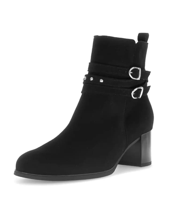 dames enkellaarzen zwart