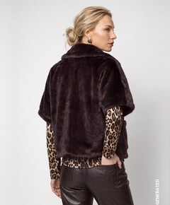 Dames jas bruin
