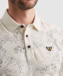 Heren polo ecru
