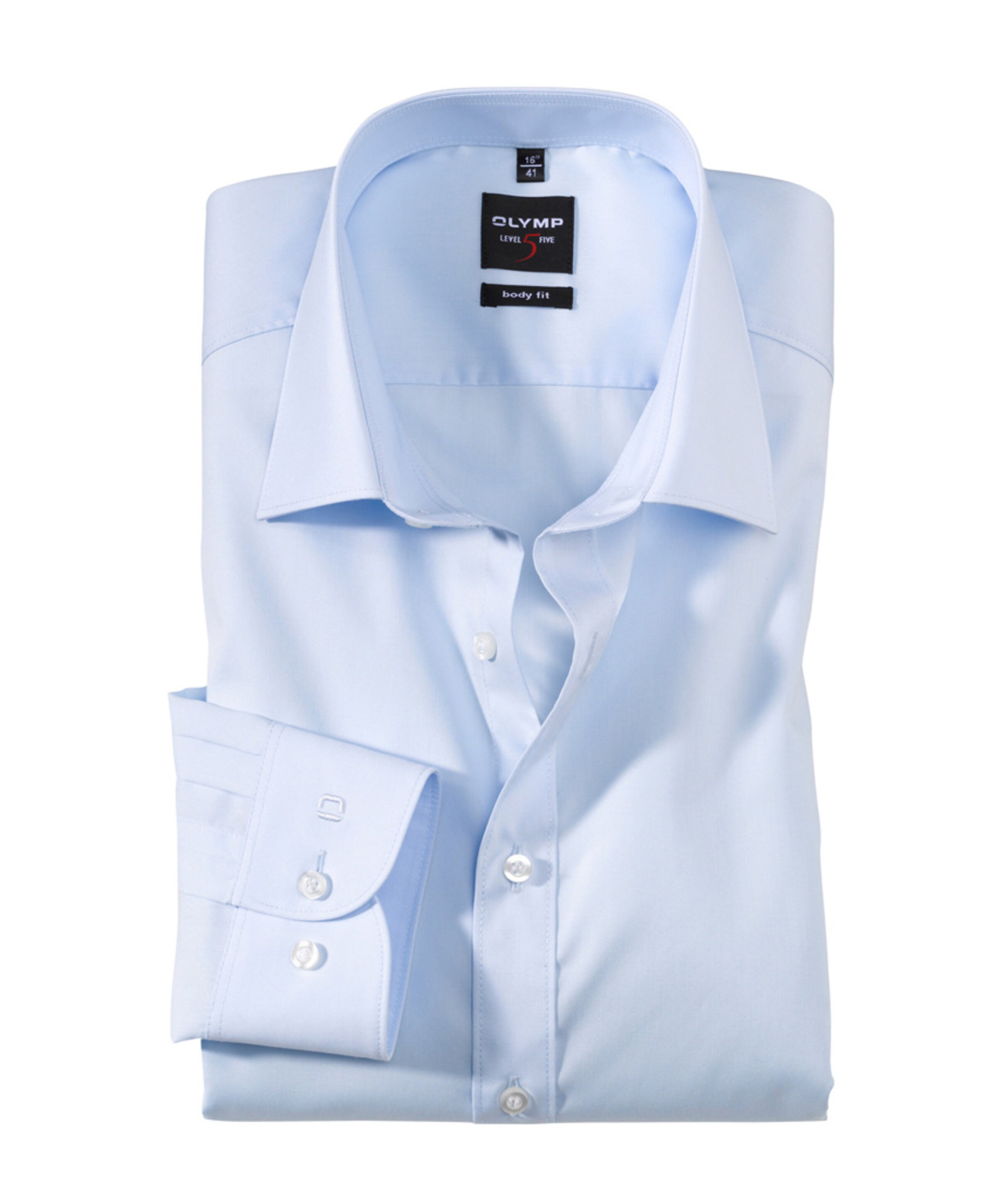 Heren overhemd lange mouw blauw