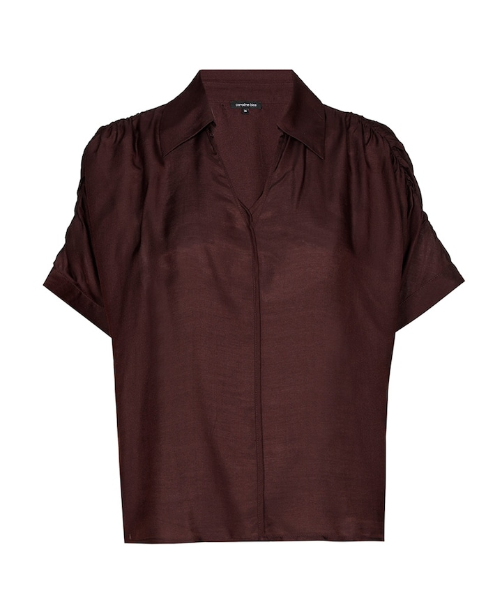 Dames blouse bruin