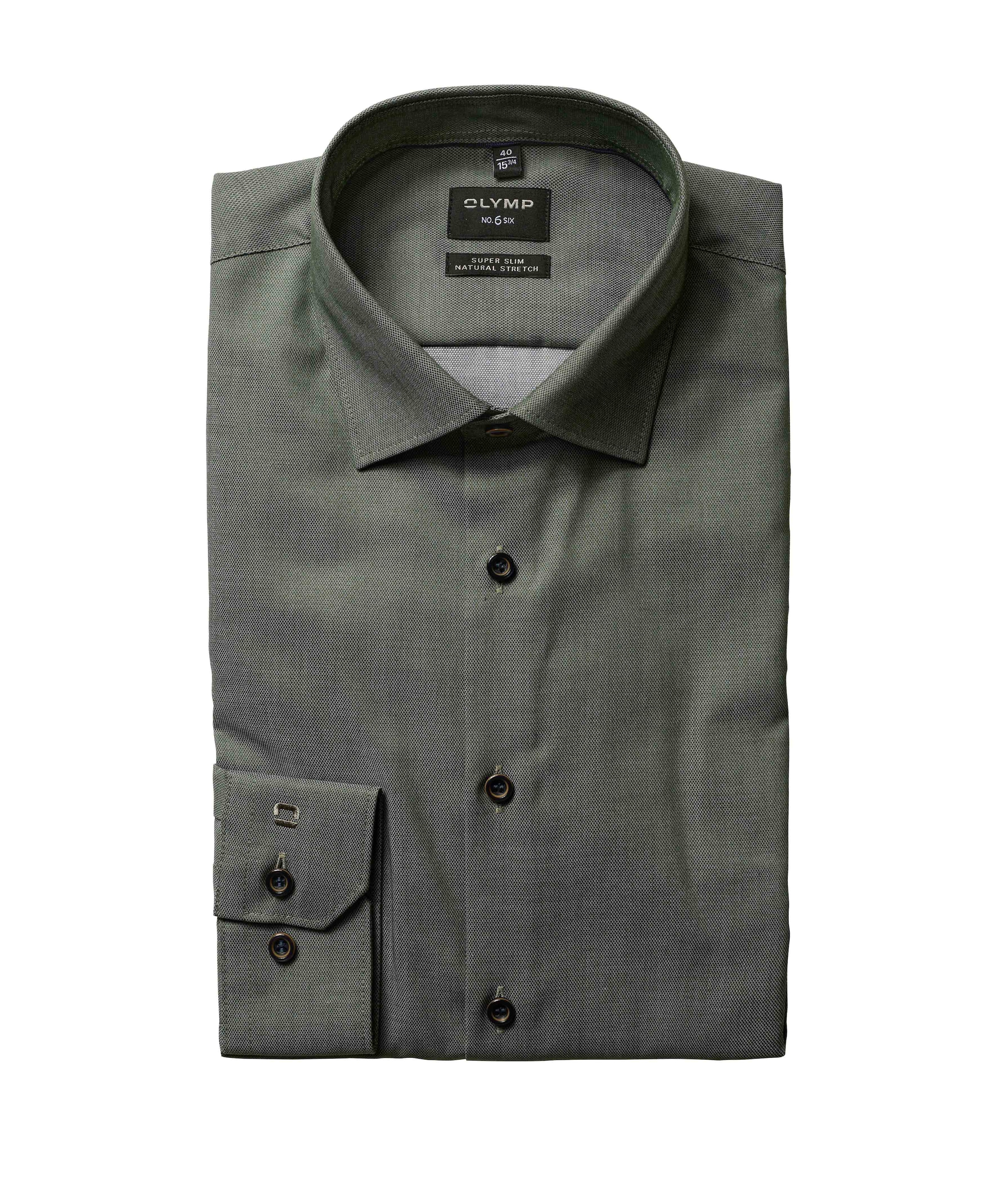 Heren overhemd extra lange mouw groen