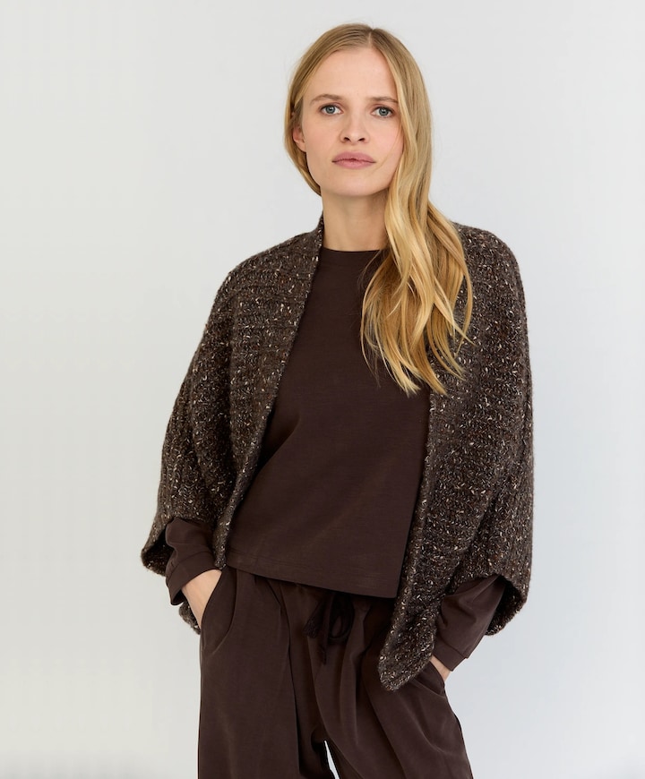 Dames vest bruin