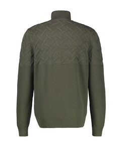 Heren trui met rits groen