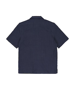Heren overhemd korte mouw blauw
