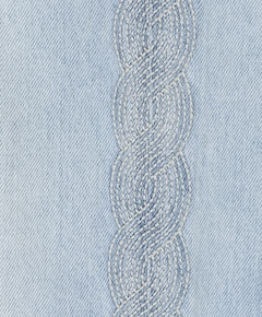 Embroidery dames jeans blauw