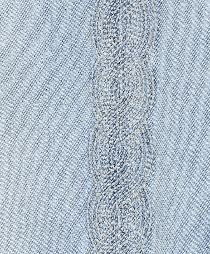 Embroidery dames jeans blauw