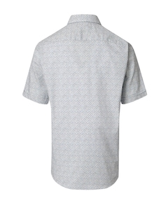 Heren overhemd korte mouw groen