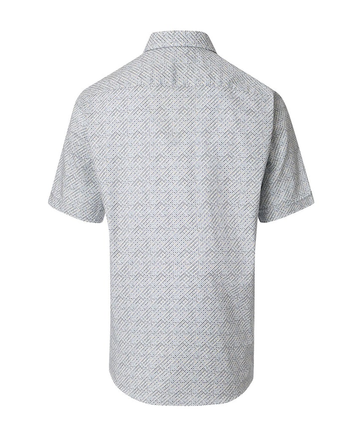 Heren overhemd korte mouw groen