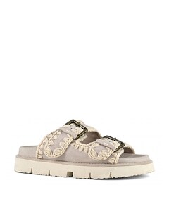 Bio sandal two buckles dames sandalen beige