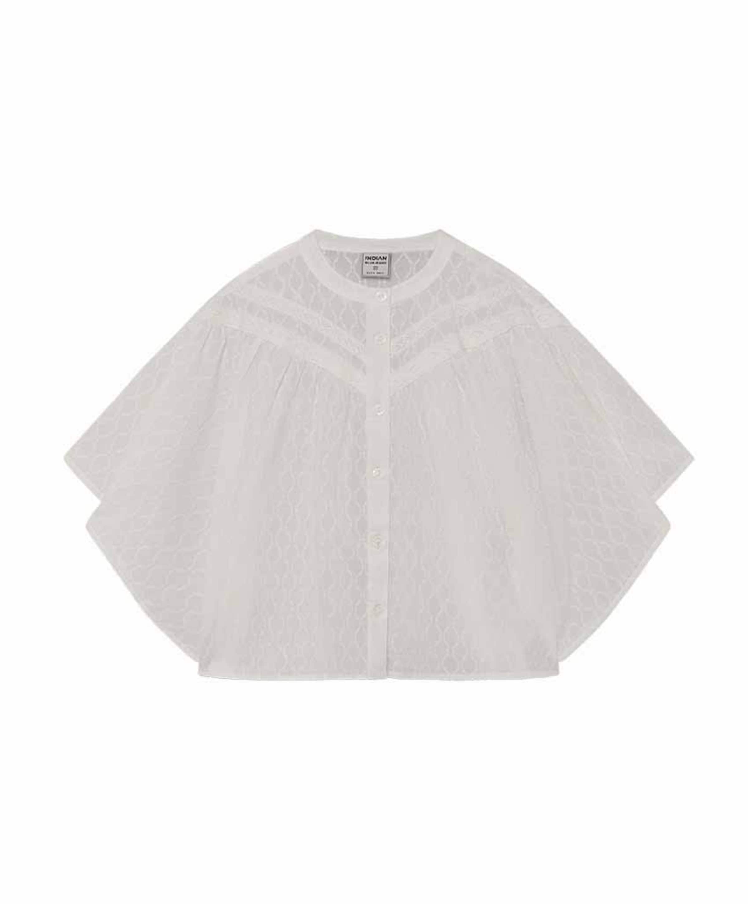 Meisjes blouse korte mouw wit