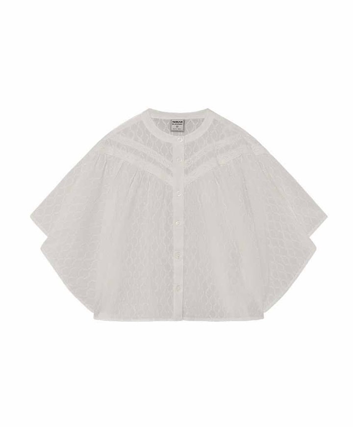 Meisjes blouse korte mouw wit