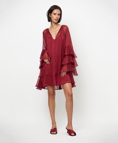 Dames jurk bordeaux