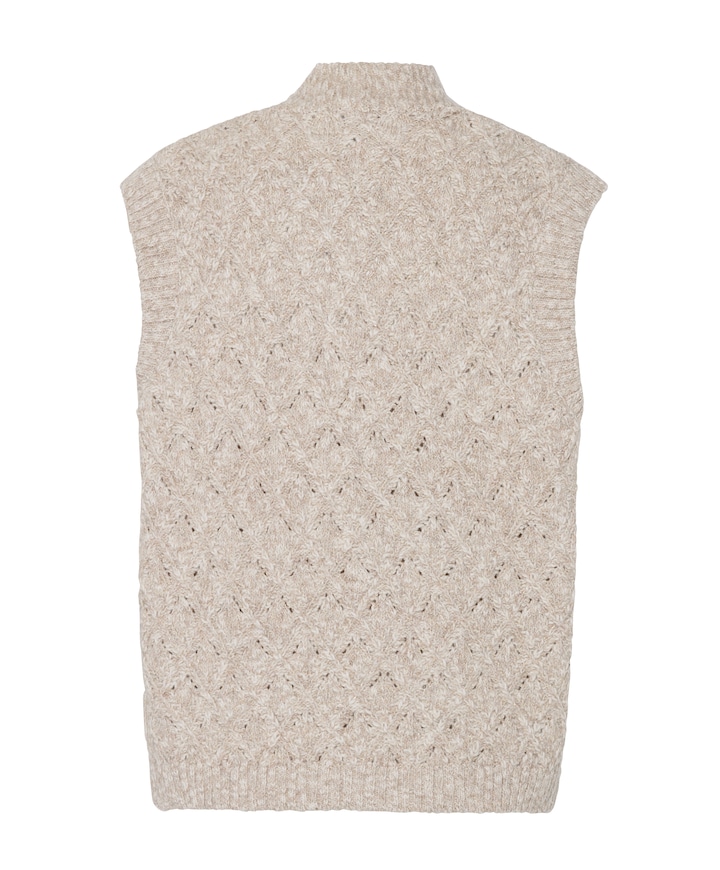 Dames gilet beige