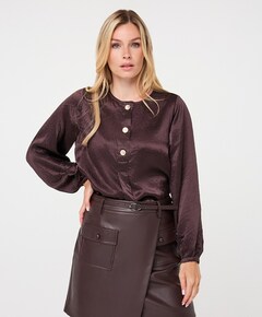 Dames blouse bruin