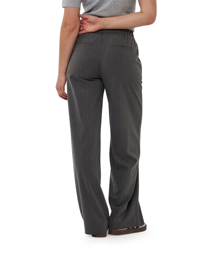 Drawstrings pinstripe broek grijs