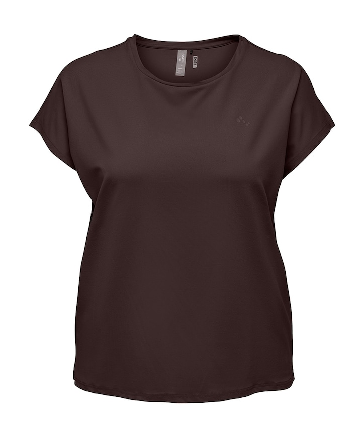 Dames plussize t-shirt bruin