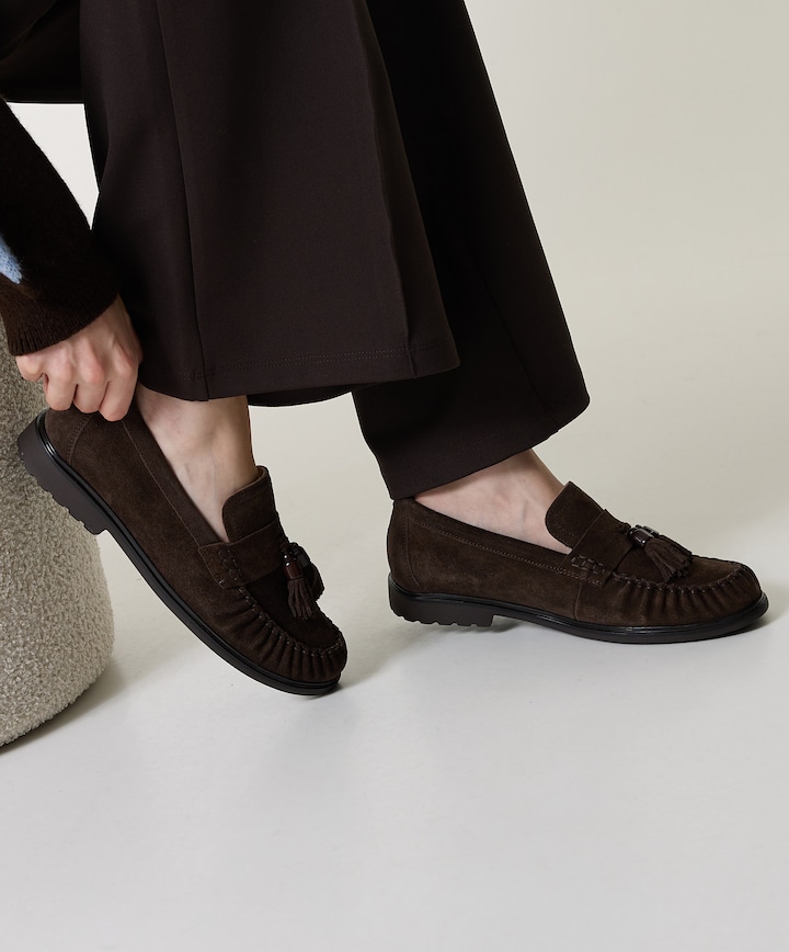 dames loafers bruin