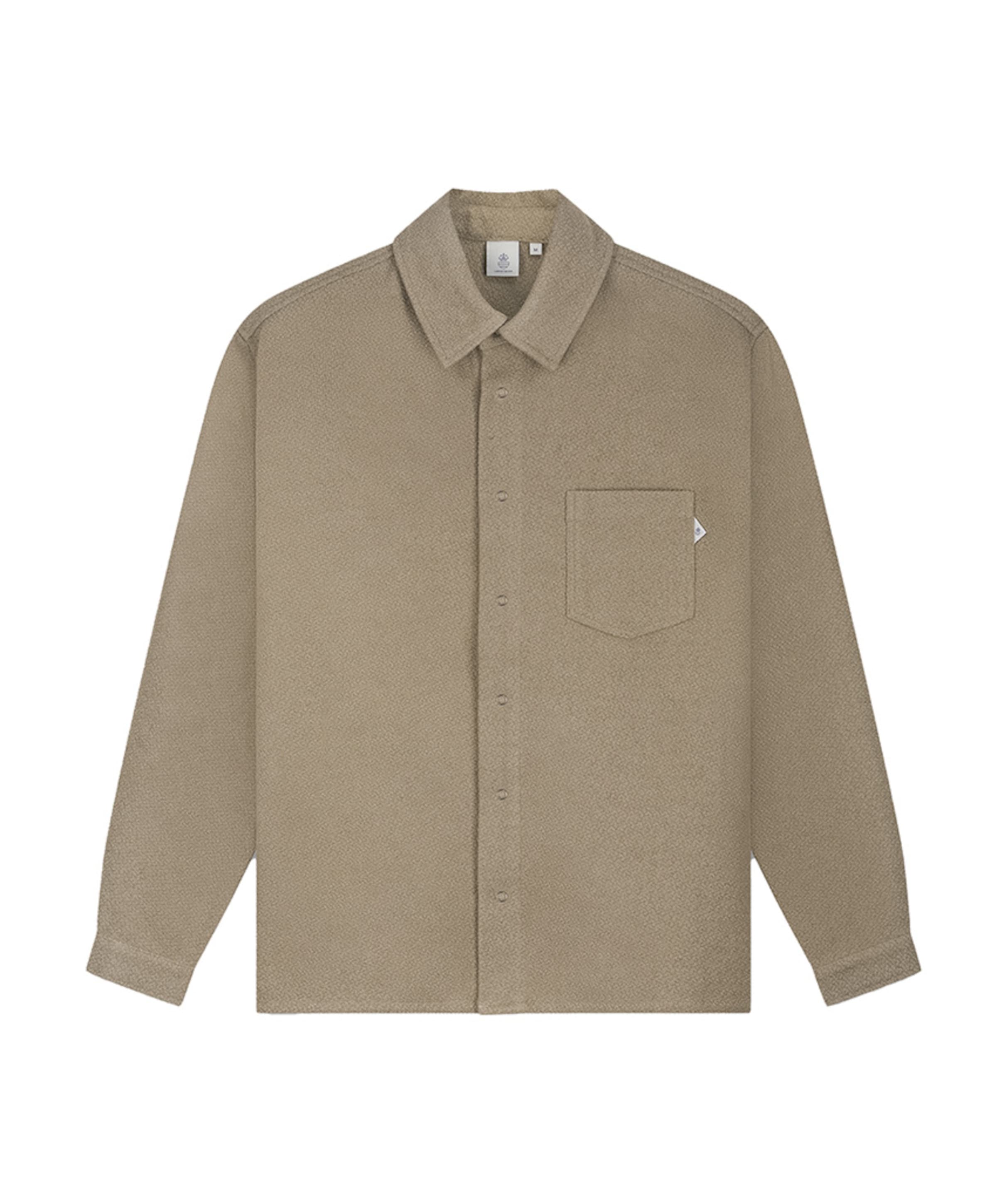 Overshirt lange mouw beige