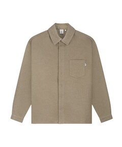 Overshirt lange mouw beige