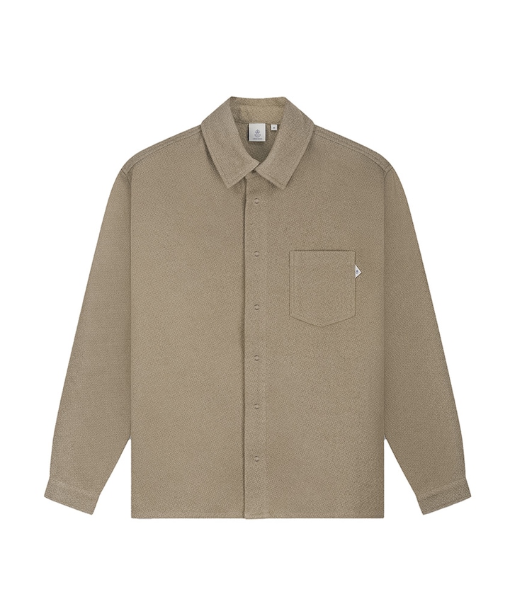 Overshirt lange mouw beige