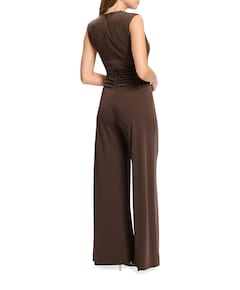 Jumpsuit aus Jersey mit ?berschnitt dames jumpsuit bruin