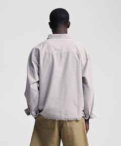 Heren overhemd lange mouw groen