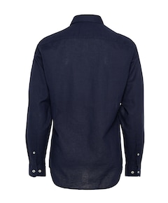 Heren overhemd lange mouw blauw