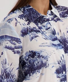 Dames blouse blauw