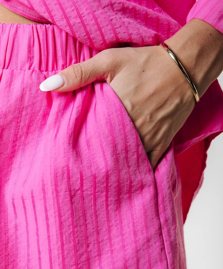 Lyn Tonal Stripe dames korte broek roze