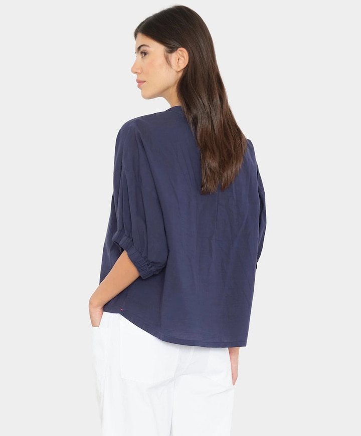 Dames blouse blauw