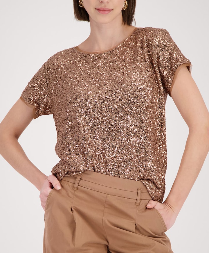 Dames T-shirt bruin