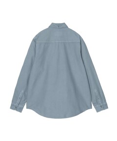 Heren overhemd lange mouw blauw