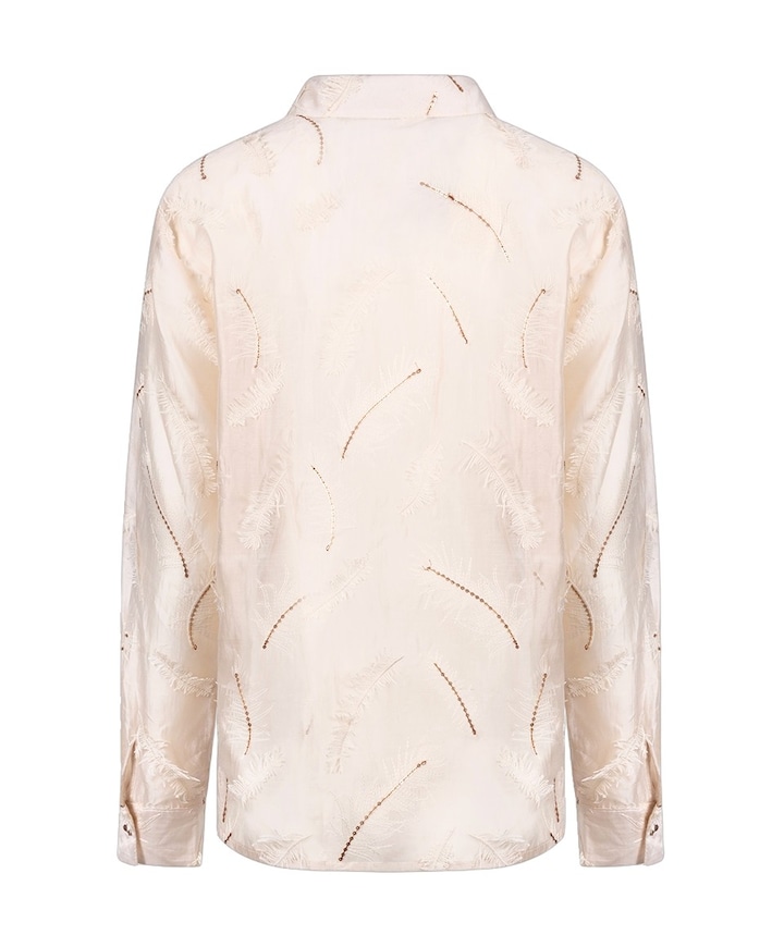 Dames blouse beige