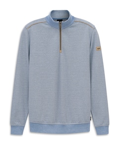 Heren trui met rits blauw