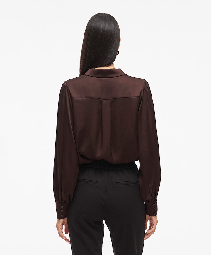 Dames blouse bruin