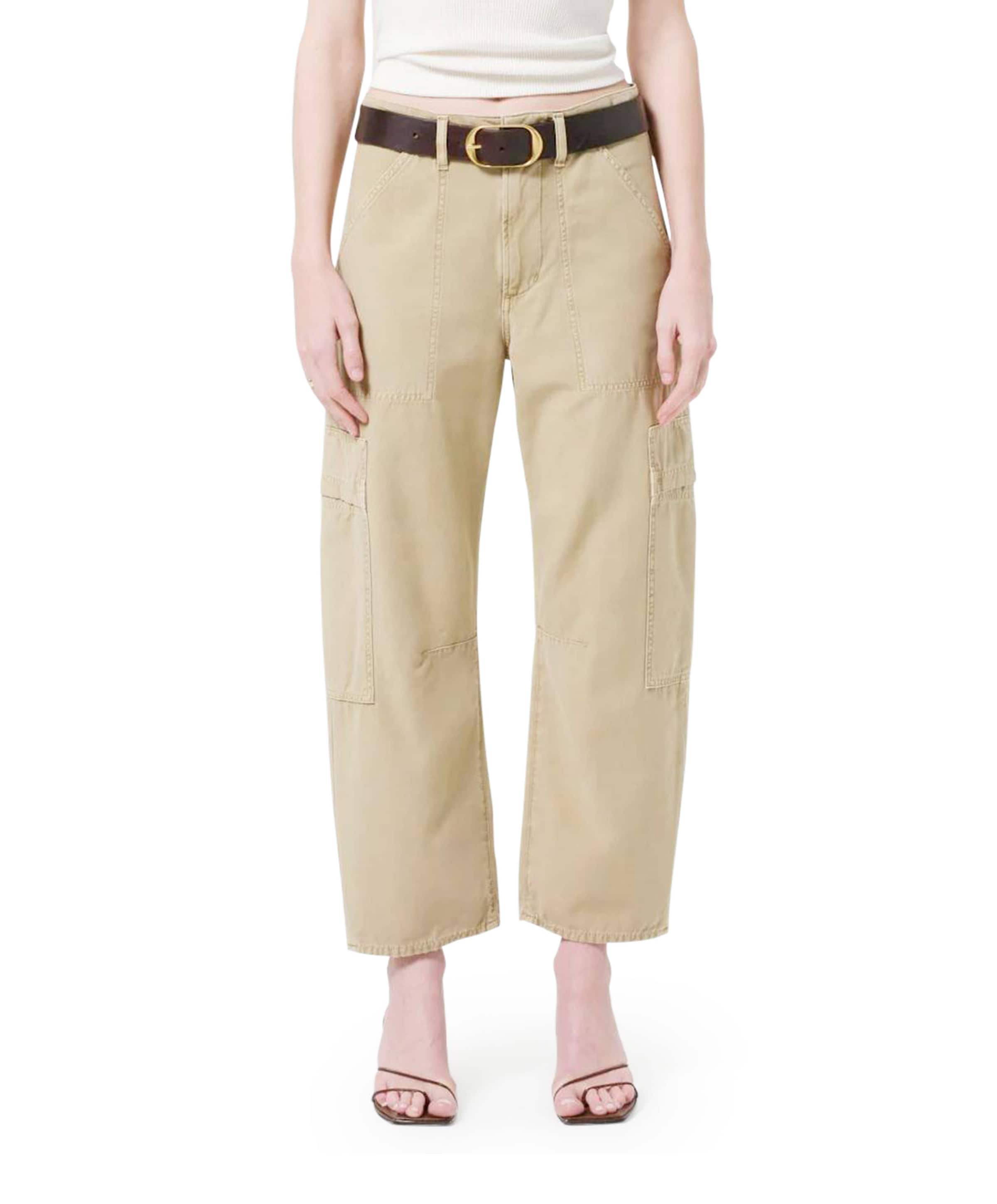 Marcelle low slung dames broek beige