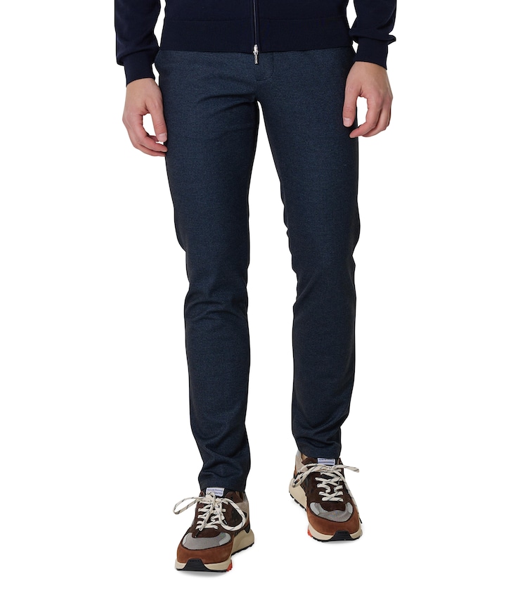 Flatfront Tapered Fit broek blauw