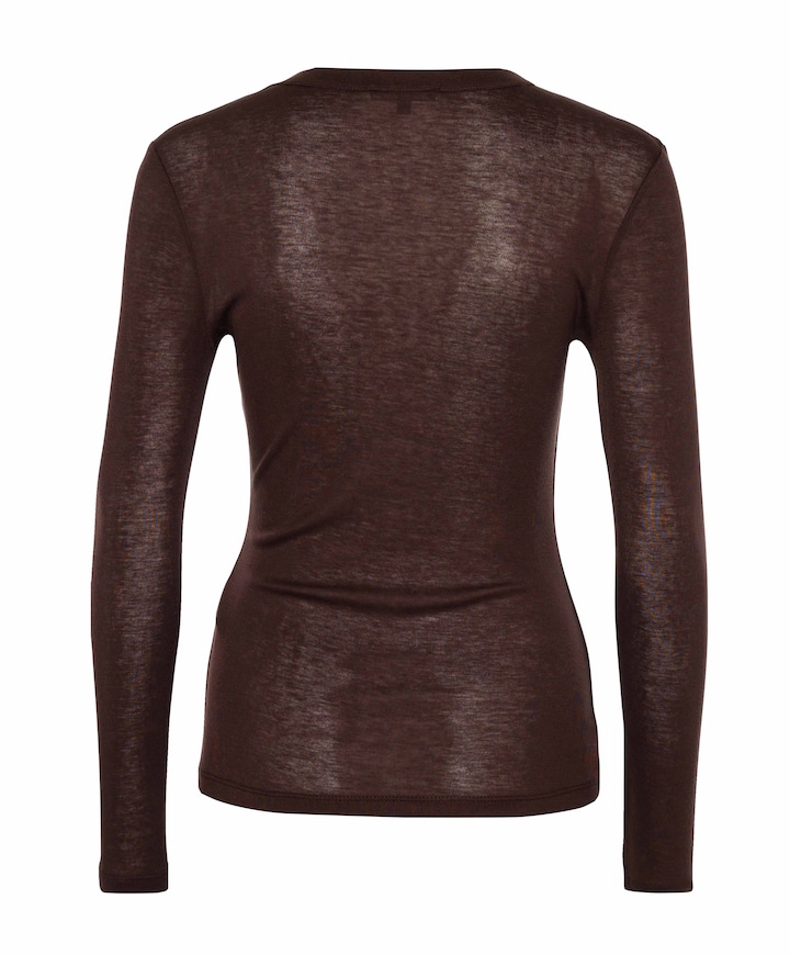 Dames longsleeve bruin