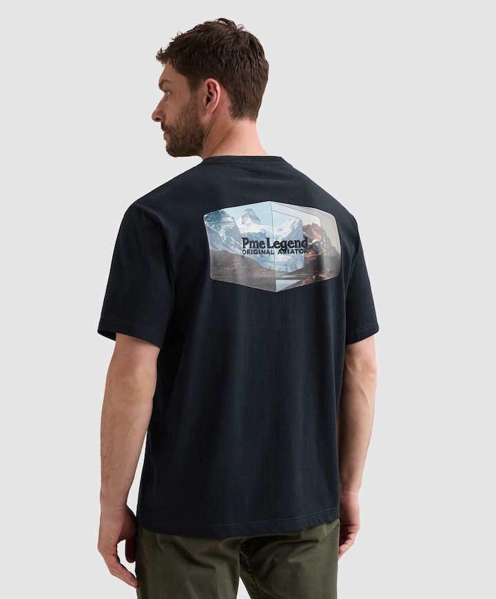 Heren T-shirt blauw